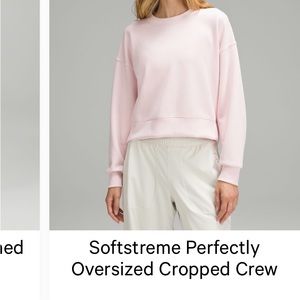 Softstreme Perfectly
Oversized Cropped Crew in Strawberry Milkshake